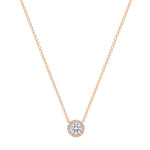Kira Diamond Pave Necklace - Rose Gold