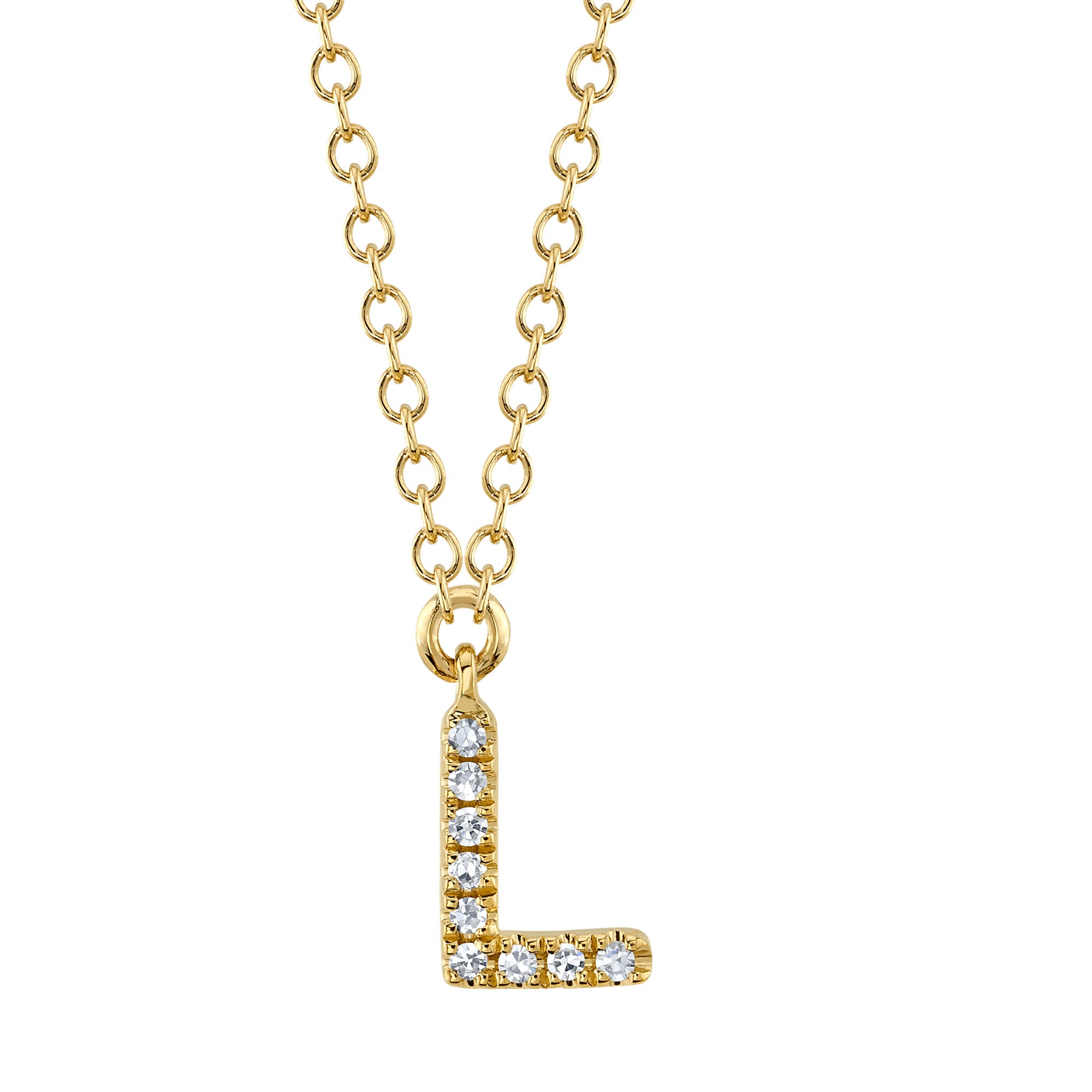 Diamond Initial Necklace A