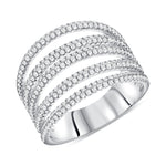 Bella Five Tier Diamond Ring - White Gold