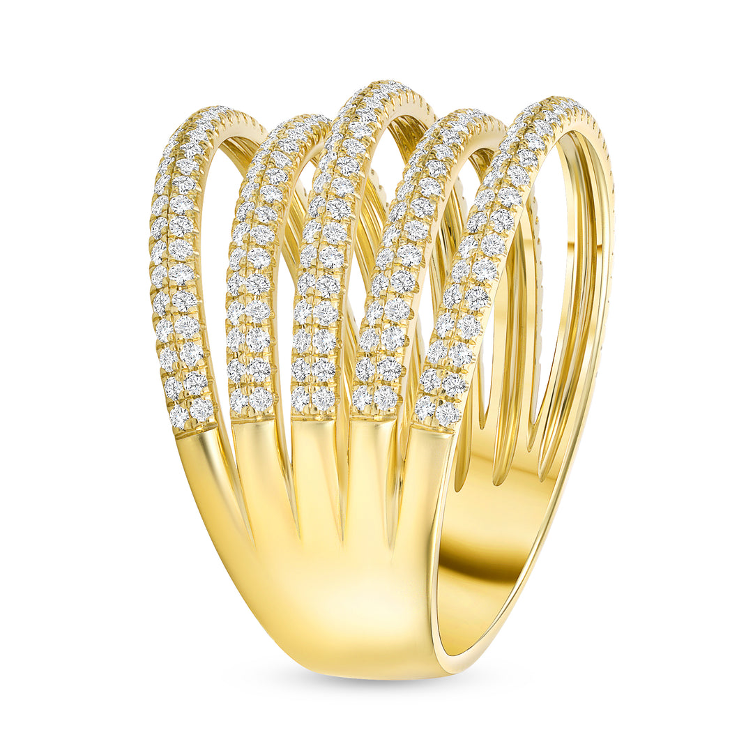 Larsa Marie Bella Five Tier Diamond Ring – 14KT Gold