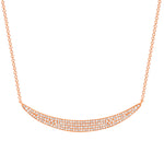 Brooke Pave Diamond Necklace - Rose Gold