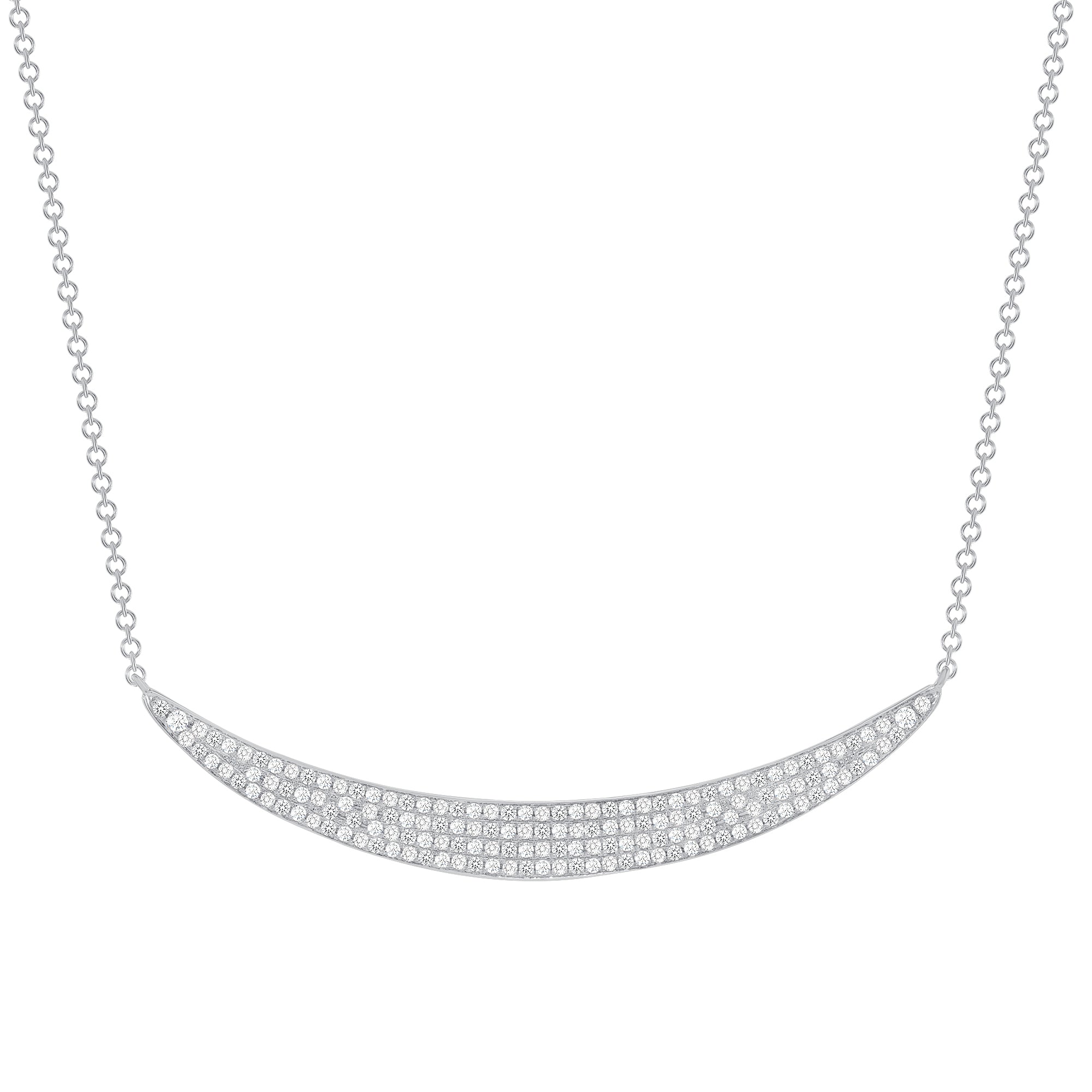 Brooke Pave Diamond Necklace - White Gold