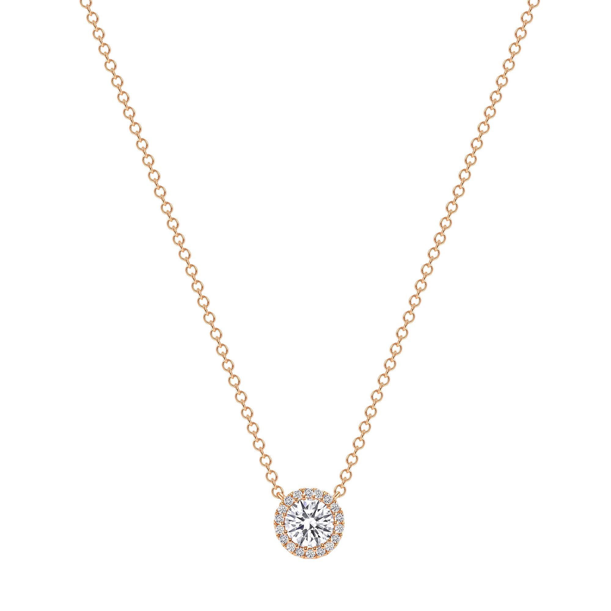 Rose gold hot sale pave necklace