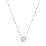 Kira Diamond Pave Necklace - White Gold