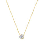 Kira Diamond Pave Necklace - Yellow Gold