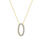 Noemi Diamond Oval Necklace - Yellow Gold